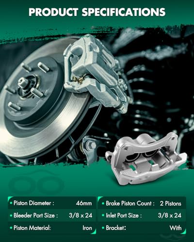 Image of SCITOO 18B4607 Front Left Disc Brake Caliper w /Bracket For Ford For Explorer 1995-2001,For Ford For Ranger 1995-2002,For Mazda For B2300 1995-1996 2001-2002,Double Pistons