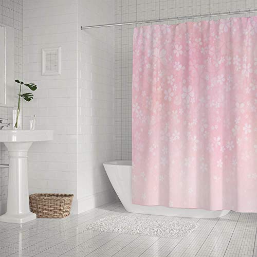 Rideau de douche imperméable Sakura pour garder un sol sec et propre