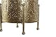 PORTAVELA METAL CRISTAL 19X19X24,5 DORADO