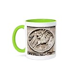 3dRose Arch of Constantine, Triumphal arch, Rome Italy - EU16 PRI0104 - Prisma 15oz Two-Tone Green Mug