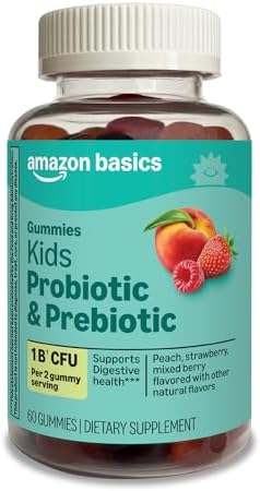 Amazon Basics Kids Kids Probiotic + Prebiotic Gummy, 60 Count