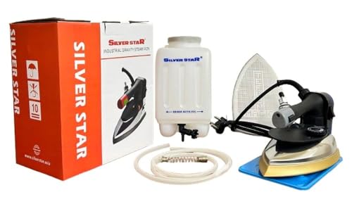 Image of Gemsy Silver Star steam 1800W, 220V Industrial Steam with Teflon Shoes Es-300L, 4.0 L Water-Tank (Gold)