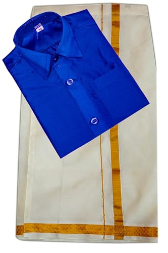 Image of Boys Traditional 12 Colours lining Dhotis & Shirts