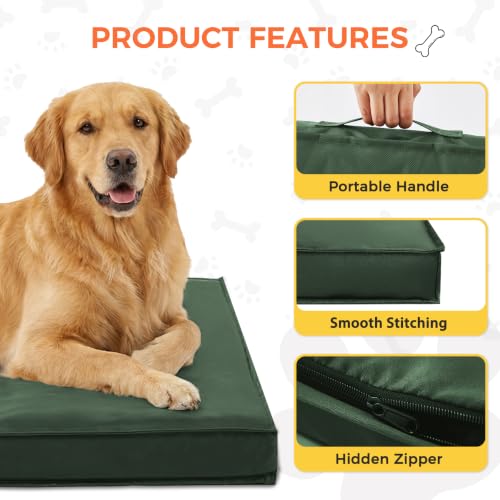 Image of Outdoor Dog Bed Large Sized Dog, Waterproof, 36x27x3 Inch