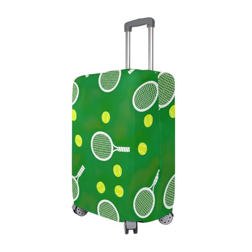 Joisal Luggage Cover for Suitcase Protector Trip Tennis Balls Green Protection Cartoon Vacation Essentials Suitcase Sleeve, M, Fits 22-24 Inch Case3