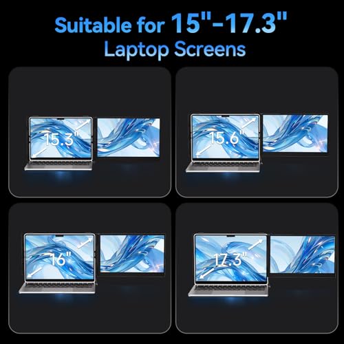 Image of Laptop Screen Extender, 15.3 inch 16:10 IPS 100% sRGB Portable Travel Monitor for Laptop, FHD 1200P External Display Screen, Dual Screen Attachment Plug & Play for Mac Windows