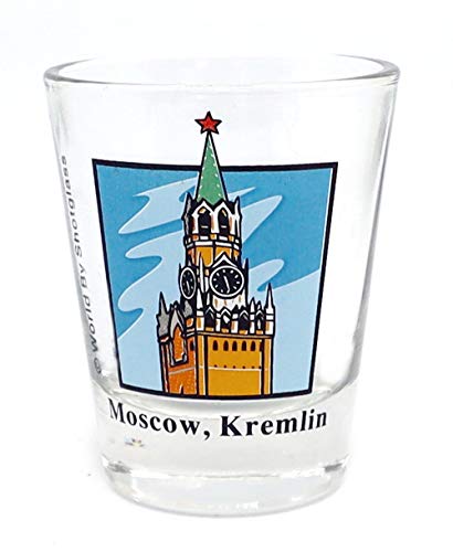 World By Shotglass Moscow Russia Kremlin Shot Glass