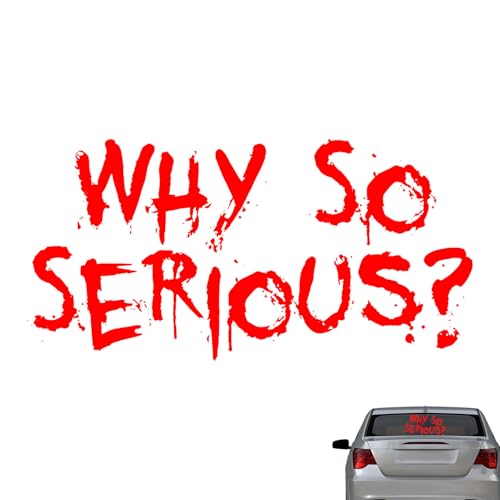 Why So Serious Sticker - Laughable Motorcycles Helmet Car Decal,