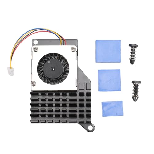 Xiuganpo RasPi 5 Active Cooler Ventilador de Aleación de Aluminio de Enfriamiento Rápido para un Funcionamiento Eficiente para los Fanáticos de RasPi 5 (Black)