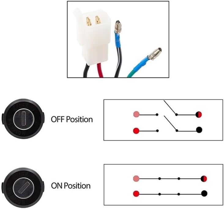 Motorcycle Ignition Key Switch Door Lock for 3-Wheel ATV ATC250ES ATC250 1985 1986 1987