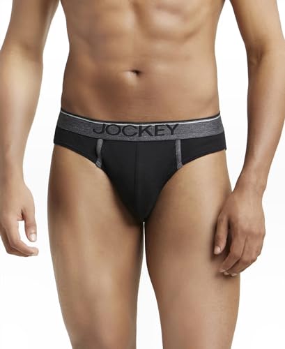 Image of Jockey 8044 Men's Super Combed Cotton Rib Solid Brief with Ultrasoft Waistband