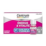 CENTRUM - Vitamine B12 Énergie & Vitalité - Zinc, Niacine (Vitamine B3) - Complément Alimentaire Multivitamines à Boire - Énergie, Immunité & Système Nerveux - Vegan - 15 shots x 7 ml