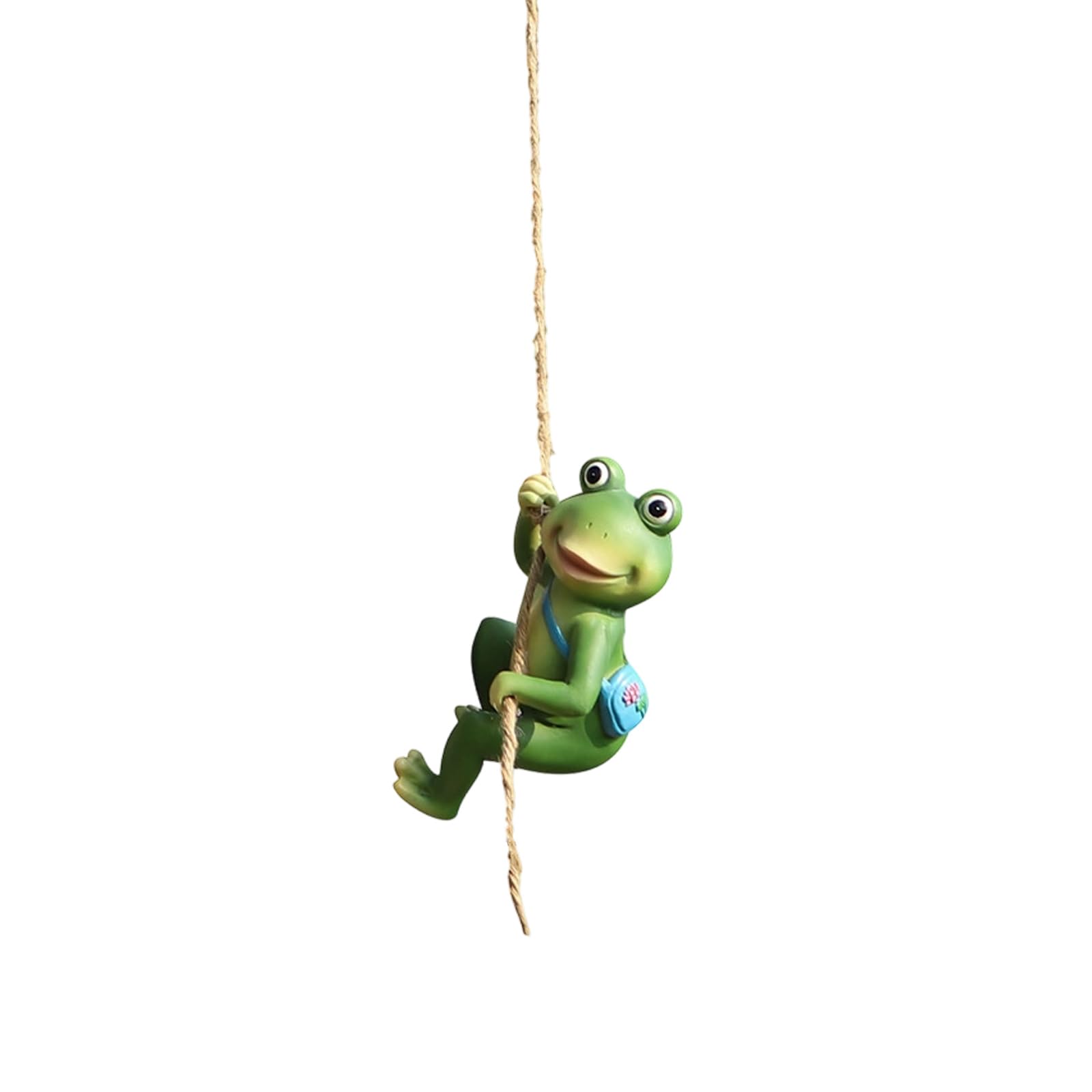 CAZSTYK Resin Animal Climbing on Rope Statue Hanging Figurines Cats/Frogs/Rabbits Figurine Sculptures for Home Farmhouse Hanging Figurines with Hook