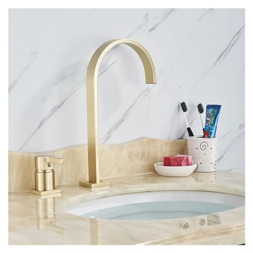 Robinet mitigeur d'évier pivotant cascade or rose d'une élégance rare - 7