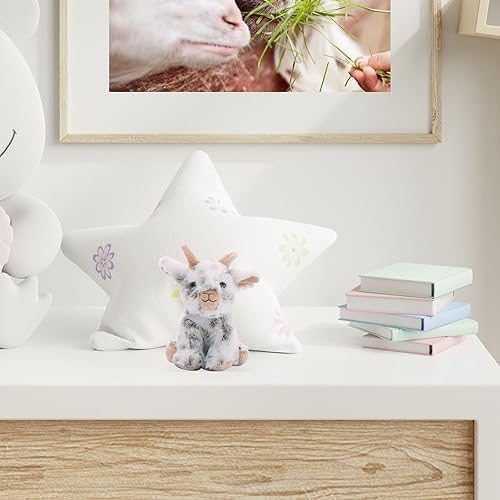 Miniatura 3 de The Petting Zoo Peluche de cabra de peluche, regalos para niños, animales de granja Wild Onez Babiez, juguete de peluche de cabra de 6 pulgadas