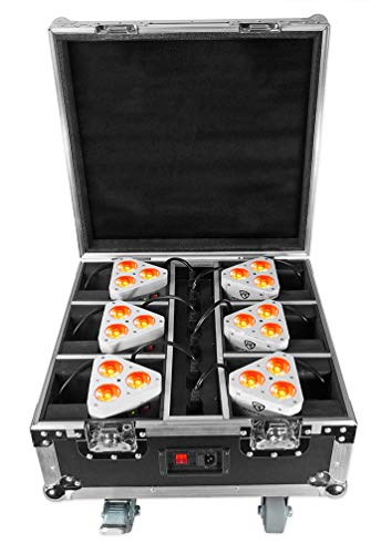 Image of Rockville ROCKWEDGE PACKAGE White 6 Battery Wireless Par Lights