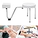 WXLTSGM Pedicure Foot Rest Stool Chair, Beauty Nail Salon Pedicure Stool Height Length Adjustable, Portable Pedicure Foot Rest Chair White Salon Spa for Manicurists Pedicurists