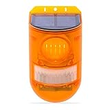 Upgraded Solar Alarm Siren 6LED Flashy Strobe Lights Motion Sensor Security Alarm System 110dB Loud Sound Flashing Light Adjustable Modes for Home Villa Farm Hacienda Apartment Outdoor Yard