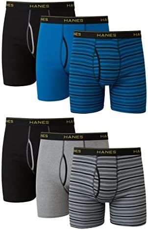 Hanes mens Tagless Cool Dri Boxer Briefs With Comfortflex Waistband - Multiple Packs Available Boxer Briefs (pack of 12)