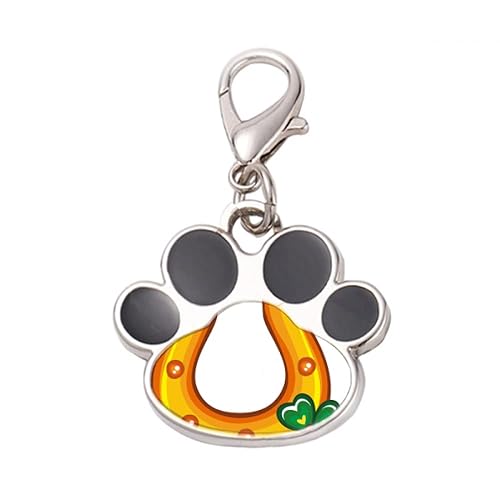 DIYthinker?Clover U Type Iron Ireland St.Patrick's Day Pet Tag Keychain Dog Cat ID