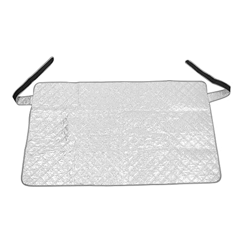 Image of X AUTOHAUX Black Rear Windshield Cover for Ice and Snow Magnetic Car Window Shades Anti Ice Dust Sun for Automotive Rear Windshield with Reflective Side