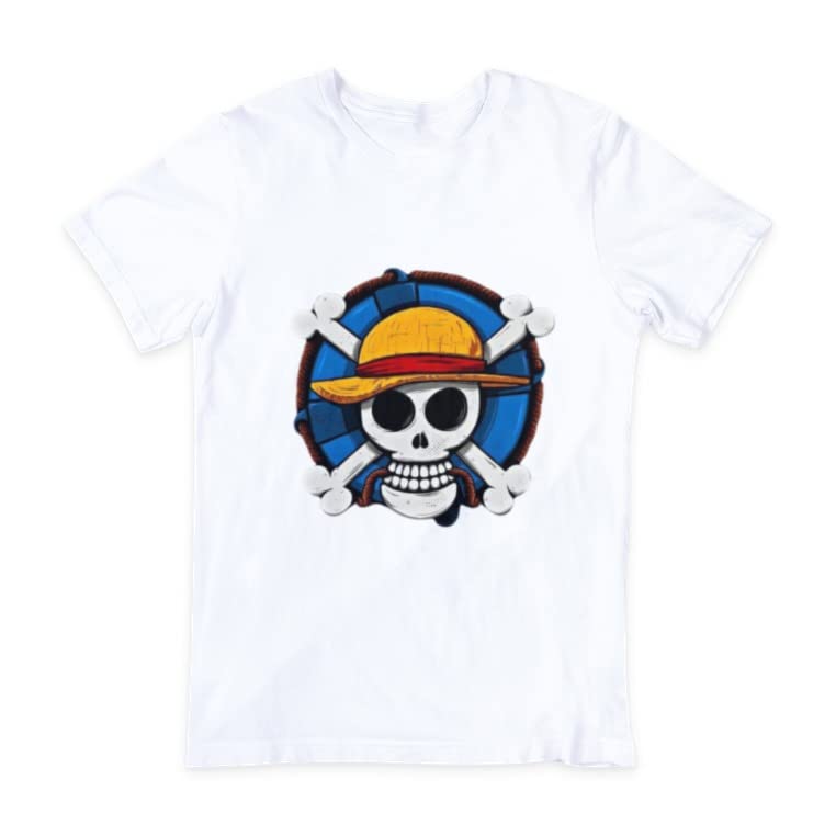 GenericTheLuf Scull X Tee-Short Sleeve Plain Printed T-Shirt for Men