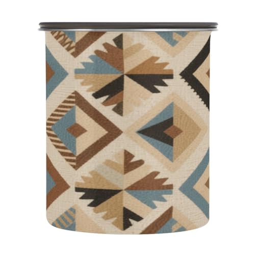 Contenedor de café geométrico retro 900ml acero inoxidable