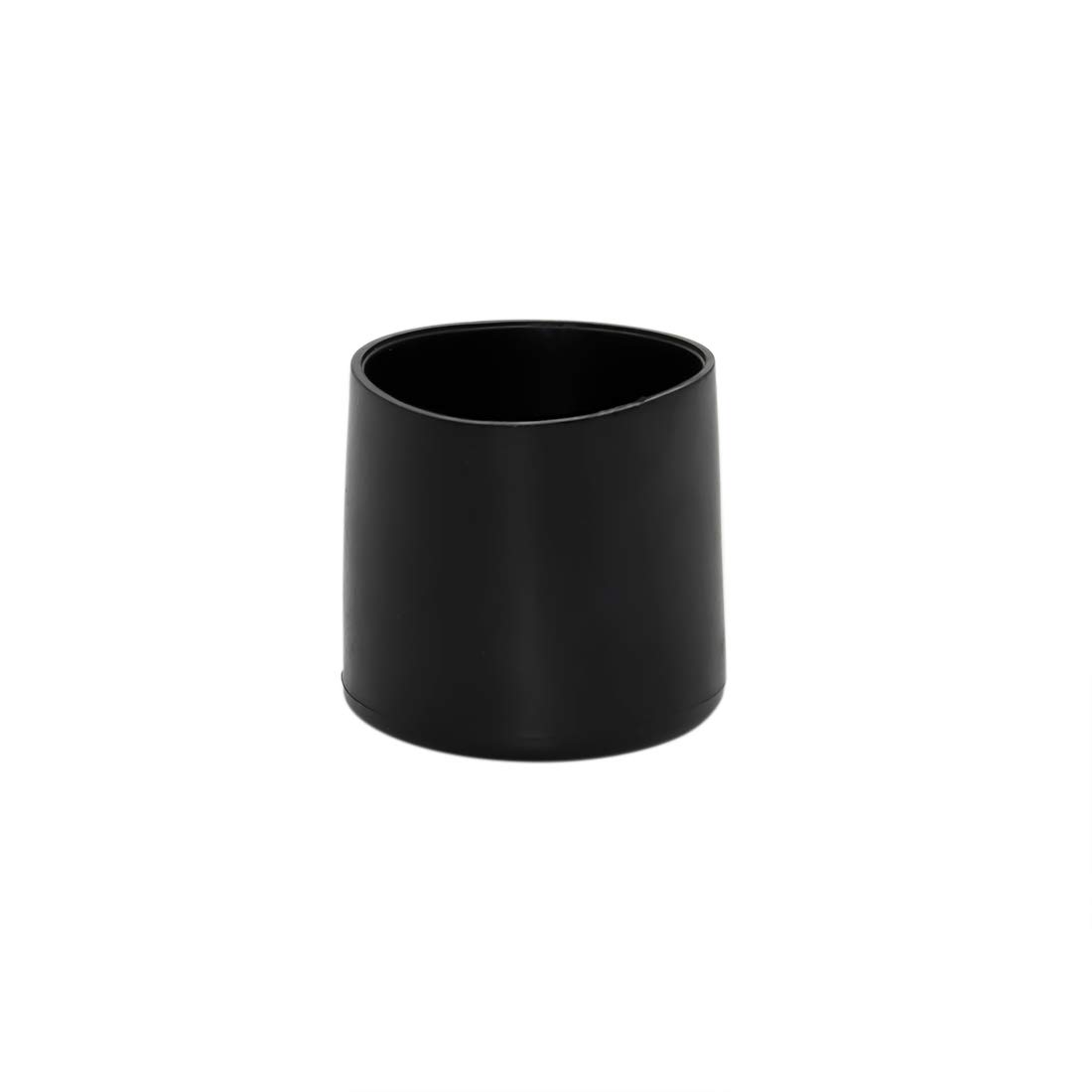 Flyshop 1-1/8 Inches 28 mm Black Round Chair Leg Tips Floor Protectors Anti-Scratch Non-Marking PVC Furniture Leg Caps Table Covers 16Pcs — image 1