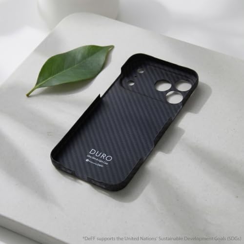 Image of Deff Duro Special Edition Case for iPhone 17 Pro Max, Compatible with MagSafe, Ultra-Slim Case with Caseless Touch Feeling, 1500D Aramid Fiber Woven, Matte Black