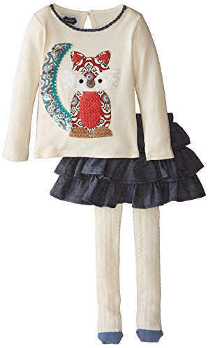 Mud Pie Baby Girls' Toddler Fox Skirt Set