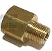 EDGE INDUSTRIAL Brass Pipe Adapter 1/4" FNPT x 1/8" MNPT Fuel/AIR/Water/Oil/Gas WOG