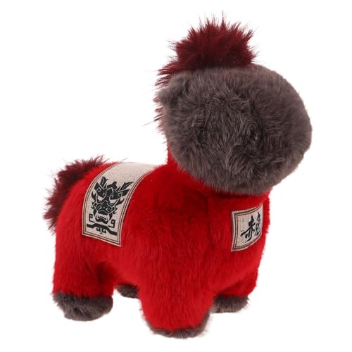 Peluche Cheval Zodiaque Lunaire 35 Cm, Cadeau Traditionnel Nouvel An