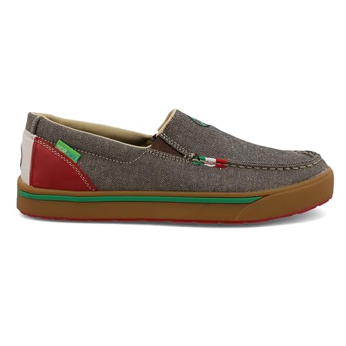Image of Twisted X Men's Hooey Slip-On Loper, Moc Toe, Eco Dust & Multi, 9 M