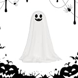 ハロウィン ゴーストデコレーション | ゴースト デコレーション 家庭用 ライト付き,ポーチや庭のドア テーブル 窓辺用不気味な置物 像