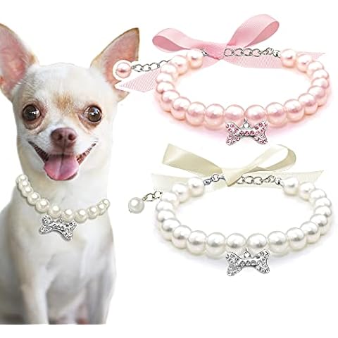 Casidoxi Pearl Collar Necklace with Rhinestone Bone Cover