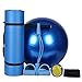 SSRSHDZW Yoga Mat Set 65cm Rosa Blau Lila Fitness Ball Pilates Yoga Ball 10mm Rally Fitness und Physiotherapie,Blue