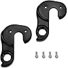 2 Pcs Universal Bicycle Bike Derailleur Hanger Frame Gear Tail Hook, Black