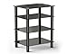 Fitueyes 4-tier Media Stand Audio/Video Component Cabinet with Glass Shelf for/Apple Tv/xbox One/ps4 AS406001GB