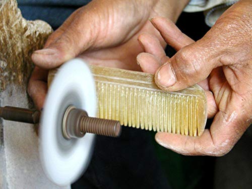 Foto von Hornkamm Fred 10,5 cm grobe Zahnung, Naturkamm aus echt Rinderhorn handgesägt rückfettend antistatisch haarpflegend antiallergen Handarbeit fair gehandelt 10 Jahre Garantie