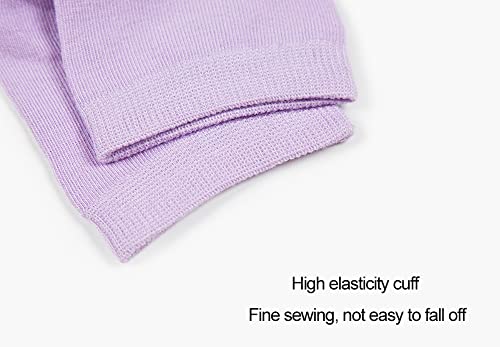 UBUMO Women's Solid 2 Toe Flip Flop Tabi Socks Geta Ankle Cotton 5/6 Pairs Color 3 (Crew Length) - Thumbnail 2
