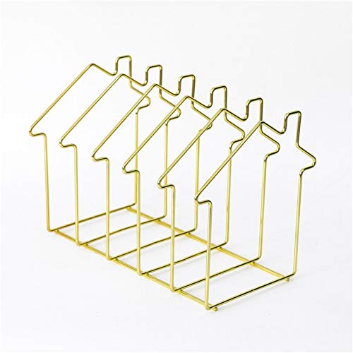 Range-revues de bureau boîte de rangement métallique 5 compartiments - 2