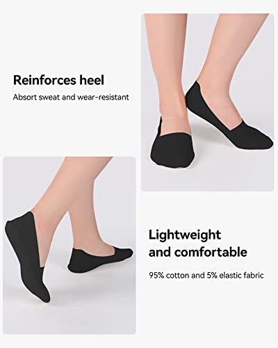 Hasmes 8 Pairs Women No Show Socks Girls Low Cut Liner Non Slip Invisible Sock Cool Comfort Breathable 8-11 #TOP1