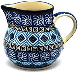 Polish Pottery Creamer - 4 oz. - Aztec Sky