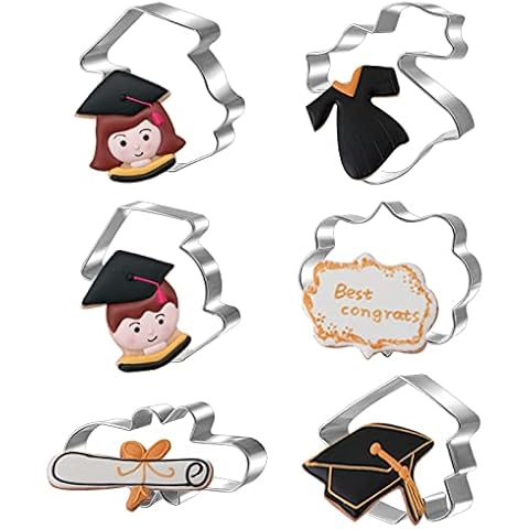6pcs Graduation Cookie Cutters by SAVITA Cover