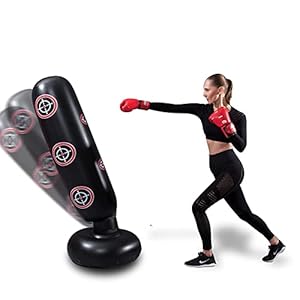 Inflatable-Punching-Bag-for-Kids-and-Adults-65-High-Boxing-Blow-Up-Training-Bag-with-StandBop-Bag-for-Kickboxing-Practice-Bounce-Back-Freestanding-Punch-Bag-Gift-Set Inflatable Punching Bag for Kids and Adults 65" High Boxing Blow Up Training Bag with Stand,Bop Bag for Kickboxing Practice - Bounce Back Freestanding Punch Bag Gift Set (Target Pattern)