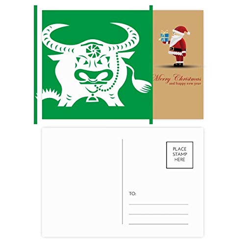 Cartes postales zodiaque bœuf et Père Noël pour décorer vos tables