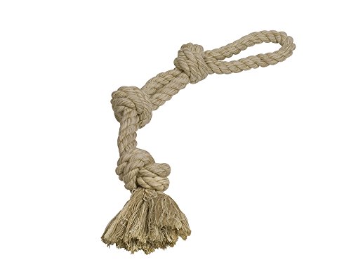 Nobby Rope Toy, Spielseil doppelt Sisal-Cotton-Mix, Natur 60 cm, 600 g, 3 Knoten, 1 Stück