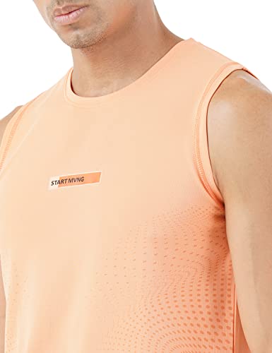 Image of PUMP'D Men's Sleeveless Tank Top for Gym -Placement Print, DryTech, Anti-Odor, Lightweight, Soft Seams, UV Protect