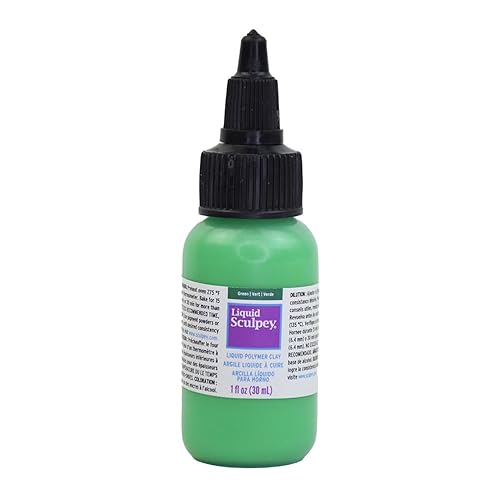Miniatura 2 de Liquid Sculpey - Arcilla líquida de polímero para horno, verde, botella de 1 oz, no tóxica