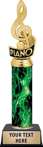 Crown Awards Customized Music Treble Clef Trophy, 11" Piano Trophy Award, Personalize Now